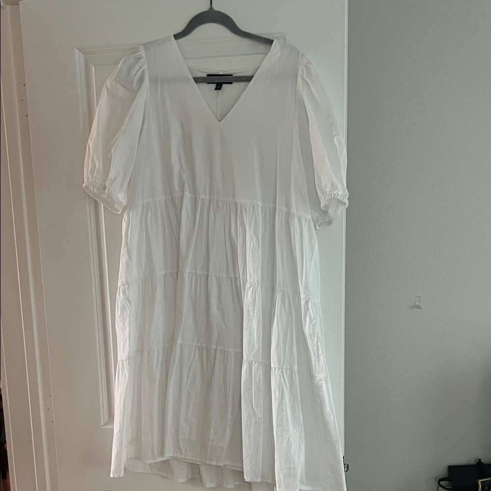 Banana Republic White midi dress